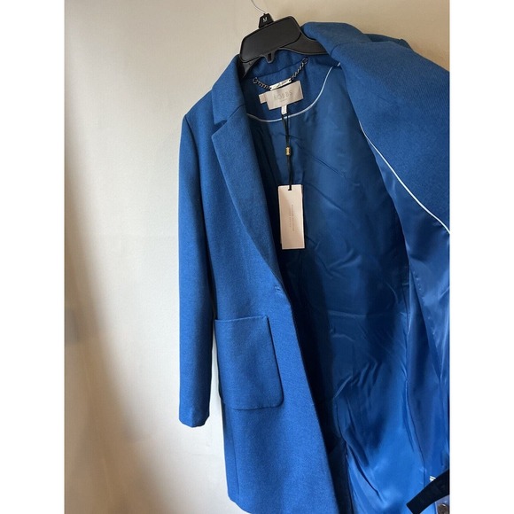 Hobbs Corina coat azure blue size 2 Wool Blend NWT - Picture 11 of 16